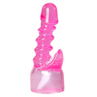 EasyToys Wand Collection ? Geribbeld roze opzetstuk