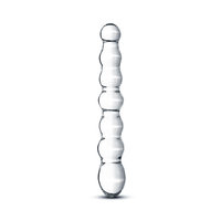 Geribbelde Glazen Dildo - Transparant