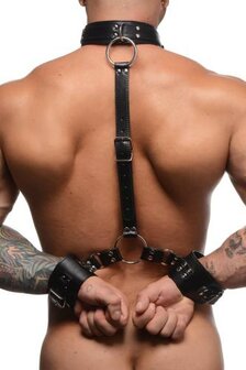 Halsband Met Polsboeien Restraint Set - Zwart