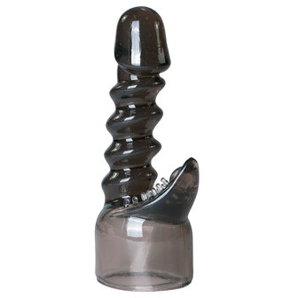 EasyToys Wand Collection ? Zwart attachment met realistische eikel