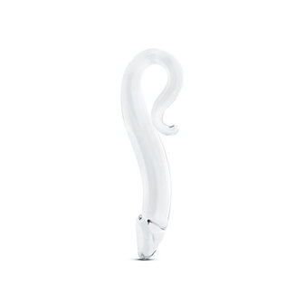 Gebogen Glazen Dildo Met Handvat - Transparant