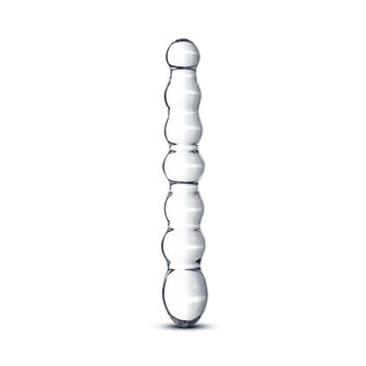 Geribbelde Glazen Dildo - Transparant