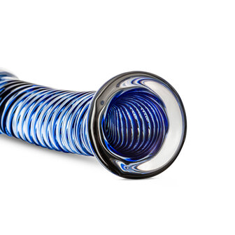Glazen G-Spot/Prostaatdildo Met Ribbels - Blauw