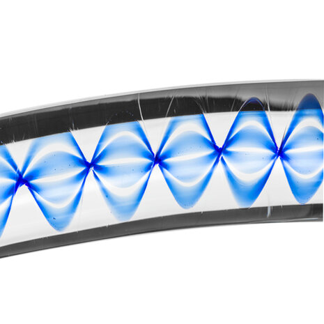 Gebogen G-Spot/Prostaatdildo Met Blauw Spiraal - Transparant