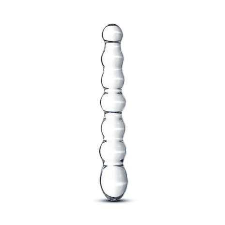Geribbelde Glazen Dildo - Transparant